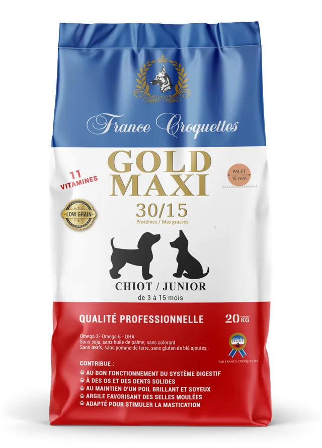 france-croquettes-gold-maxi-30-15-croquettes-chiot-20kg-croissance image 1
