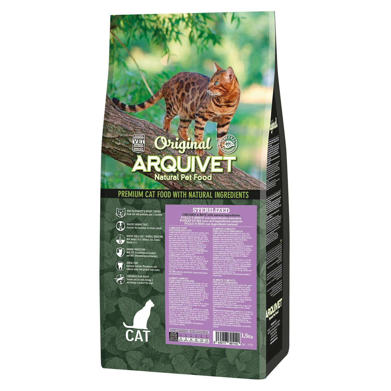 arquivet-original-croquettes-poulet-riz-chat-st-rilis-1-5-kg image 1