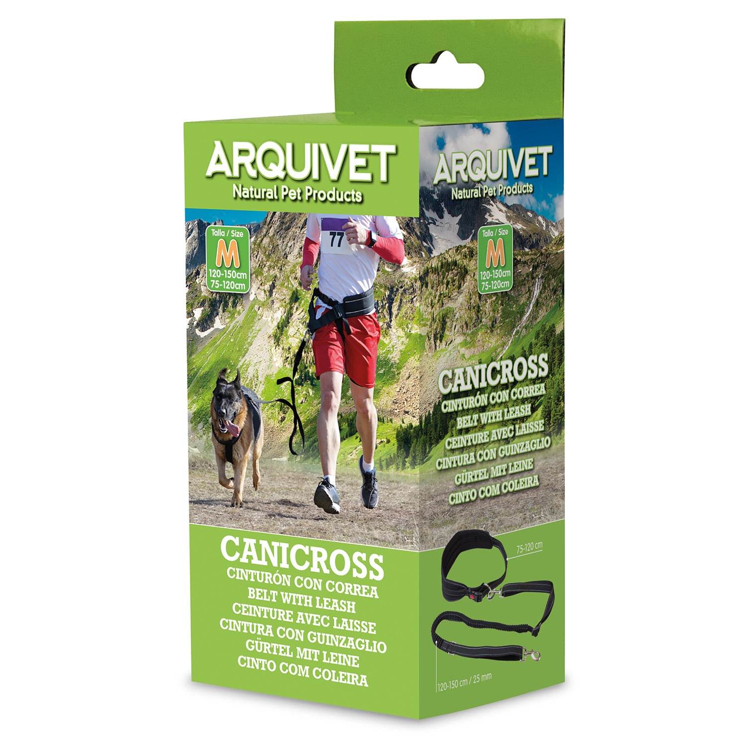 arquivet-ceinture-canicross-laisse-noire-120-150-cm image 4