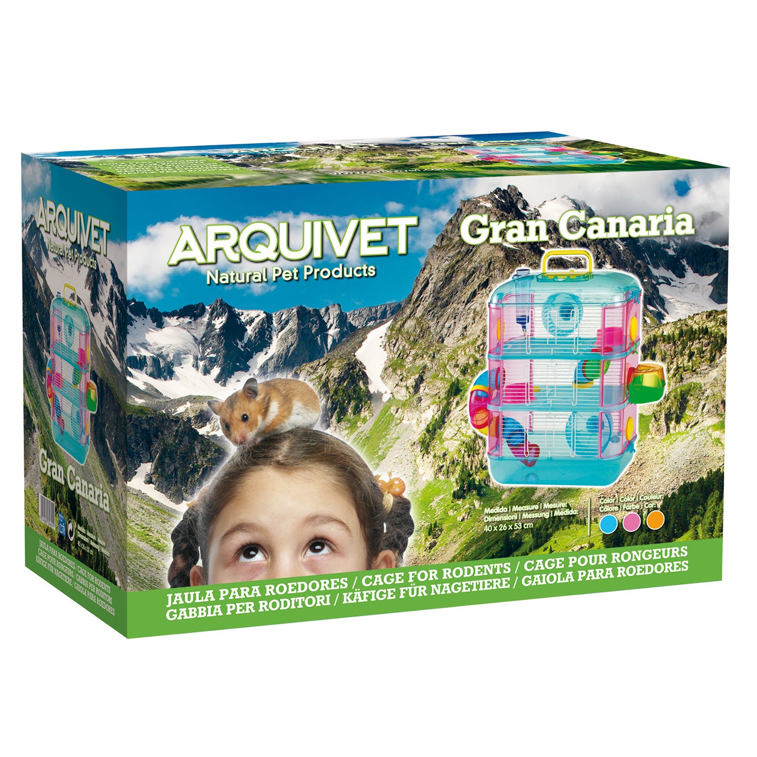 arquivet-gran-canaria-40x26x53-cm-cage-oiseau-rongeur-3-tages image 2