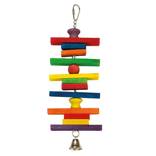arquivet-bois-color-clochette-jouet-oiseau-10x28-cm image 1