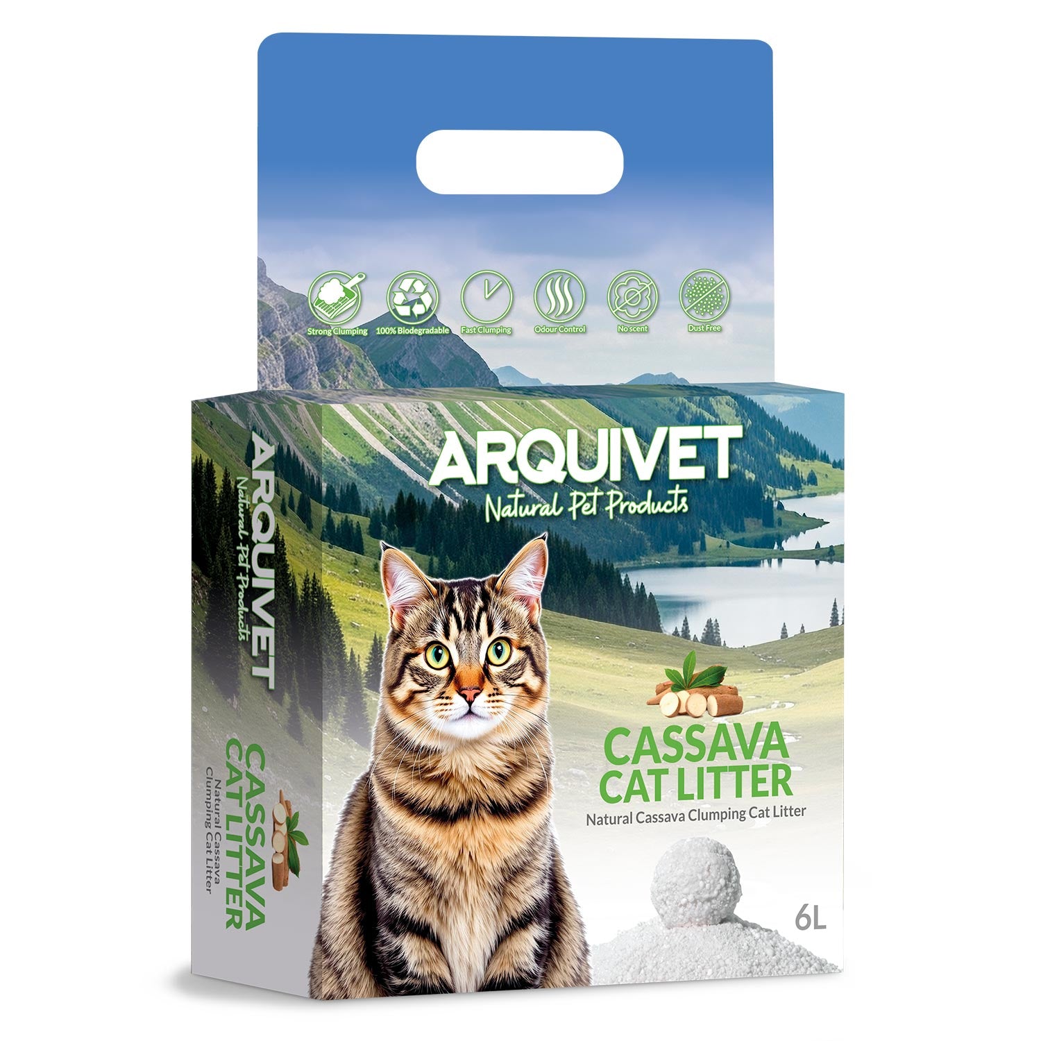 arquivet-cassava-liti-re-chat-agglom-rante-naturelle-6-l image 1