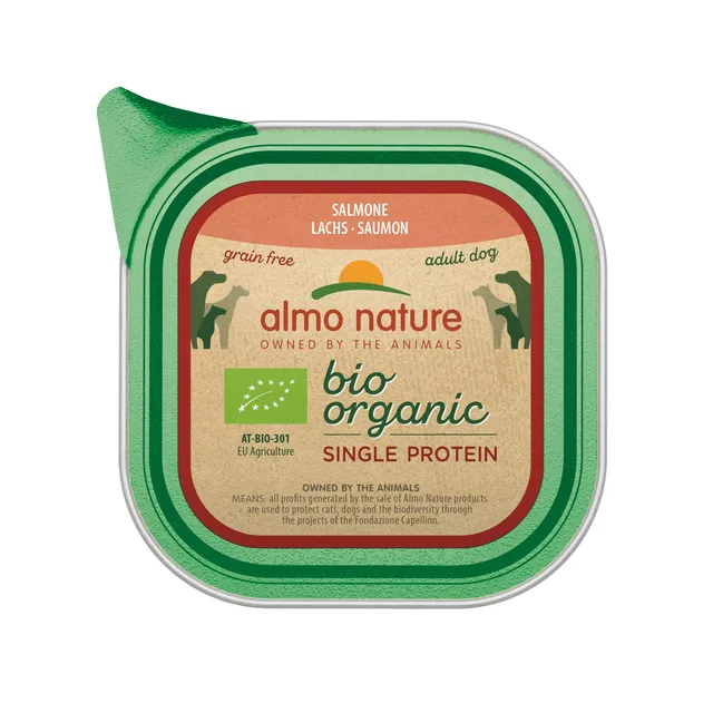 almo-nature-bio-organic-p-t-chien-saumon-150g-x11-sans-c-r-ales image 1