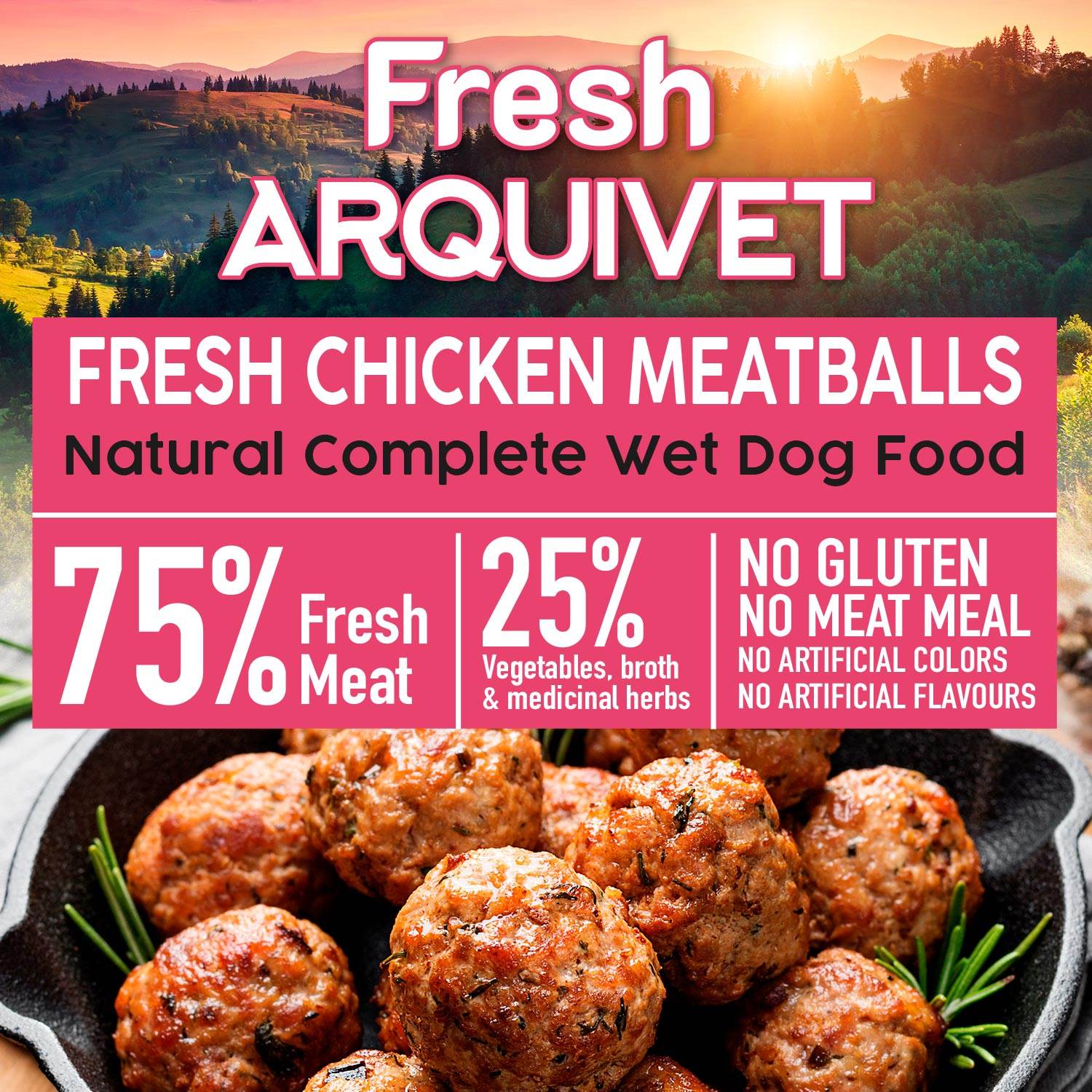 arquivet-boulettes-poulet-frais-chien-400-g-sans-gluten image 3
