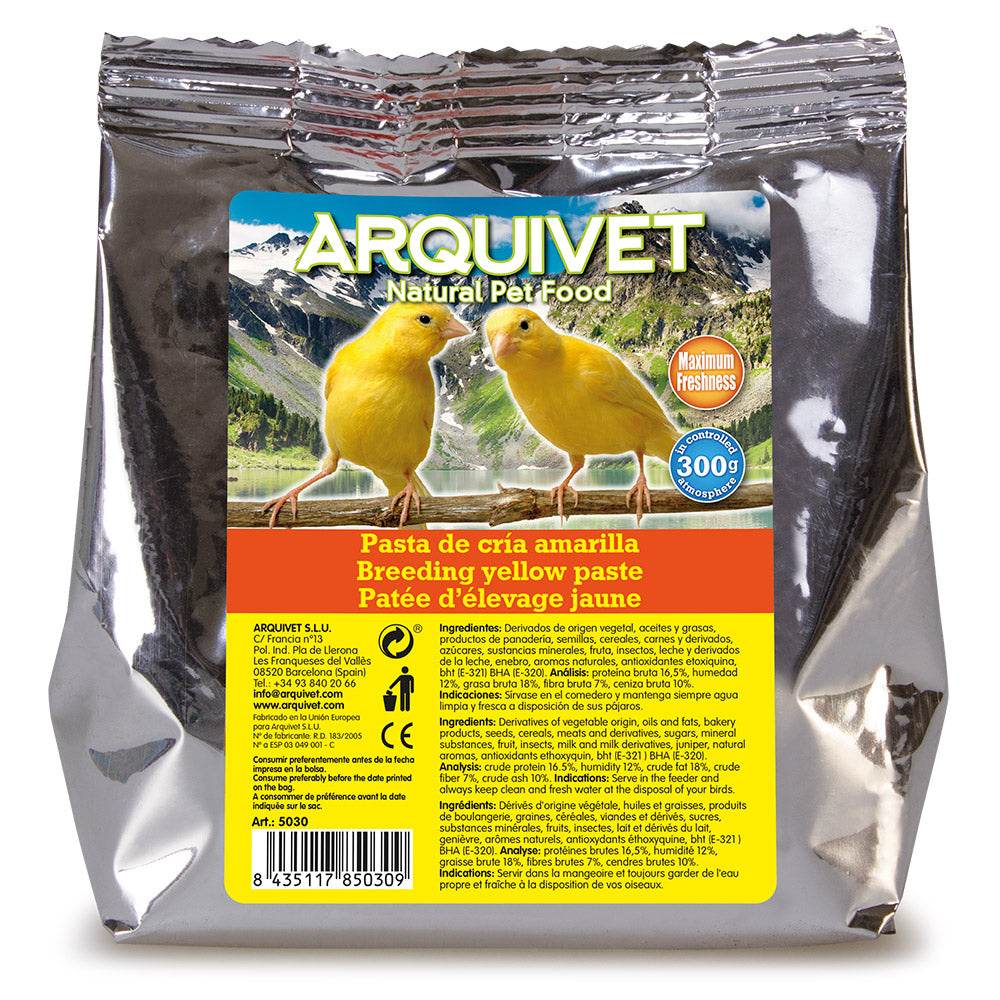 arquivet-p-t-e-jaune-levage-nourriture-oiseaux-300-gr image 1