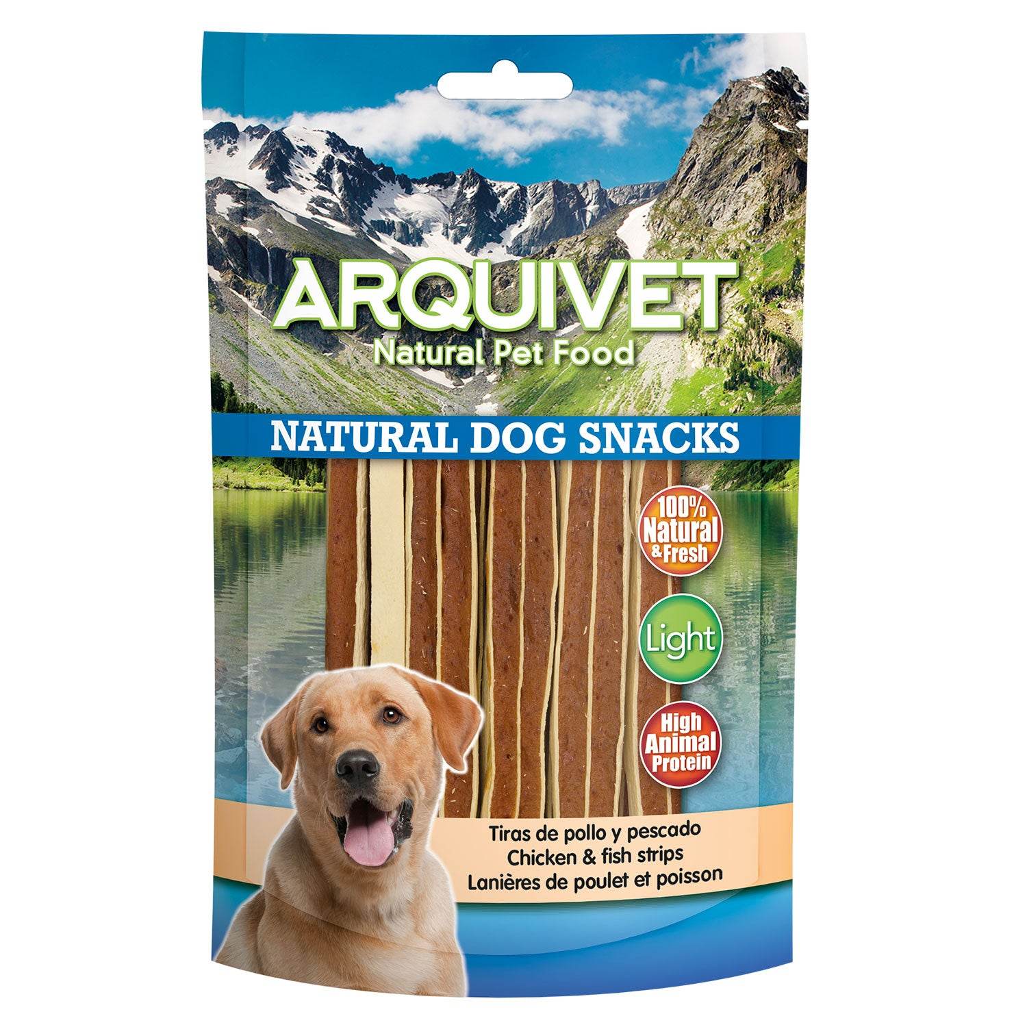 arquivet-lamelles-poulet-poisson-friandise-chien-100-gr image 1