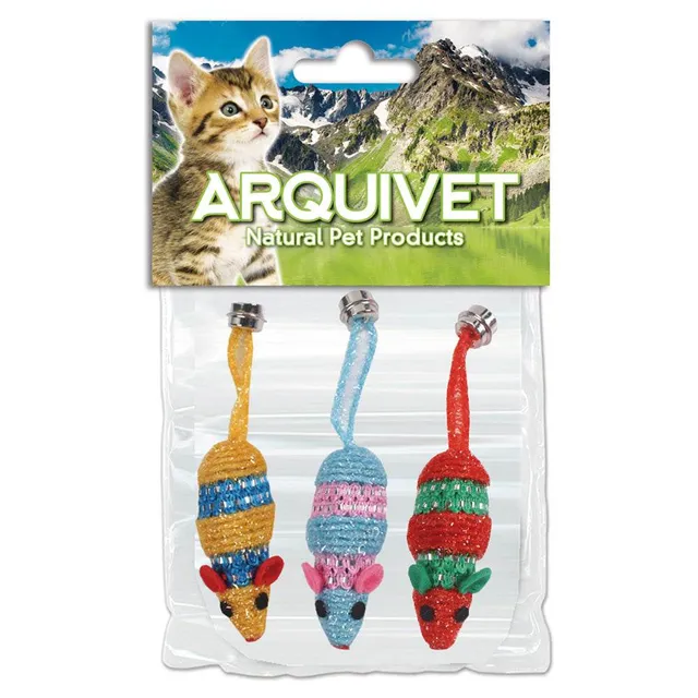 arquivet-souris-jouet-chat-couleurs-assorties-lot-de-3 image 1