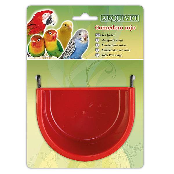 arquivet-mangeoire-oiseau-rouge-plastique-11-5x8x8-cm-crochet image 1