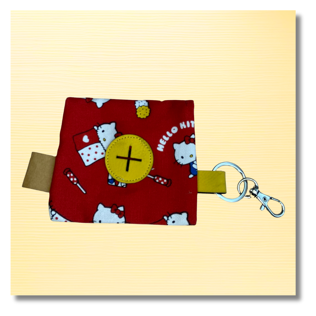 carabidule-pochettes-sacs-crottes-kawaii-rouge-pochette-chat image 2