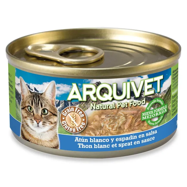 arquivet-thon-blanc-sprat-p-t-e-pour-chat-sauce-80-g image 1