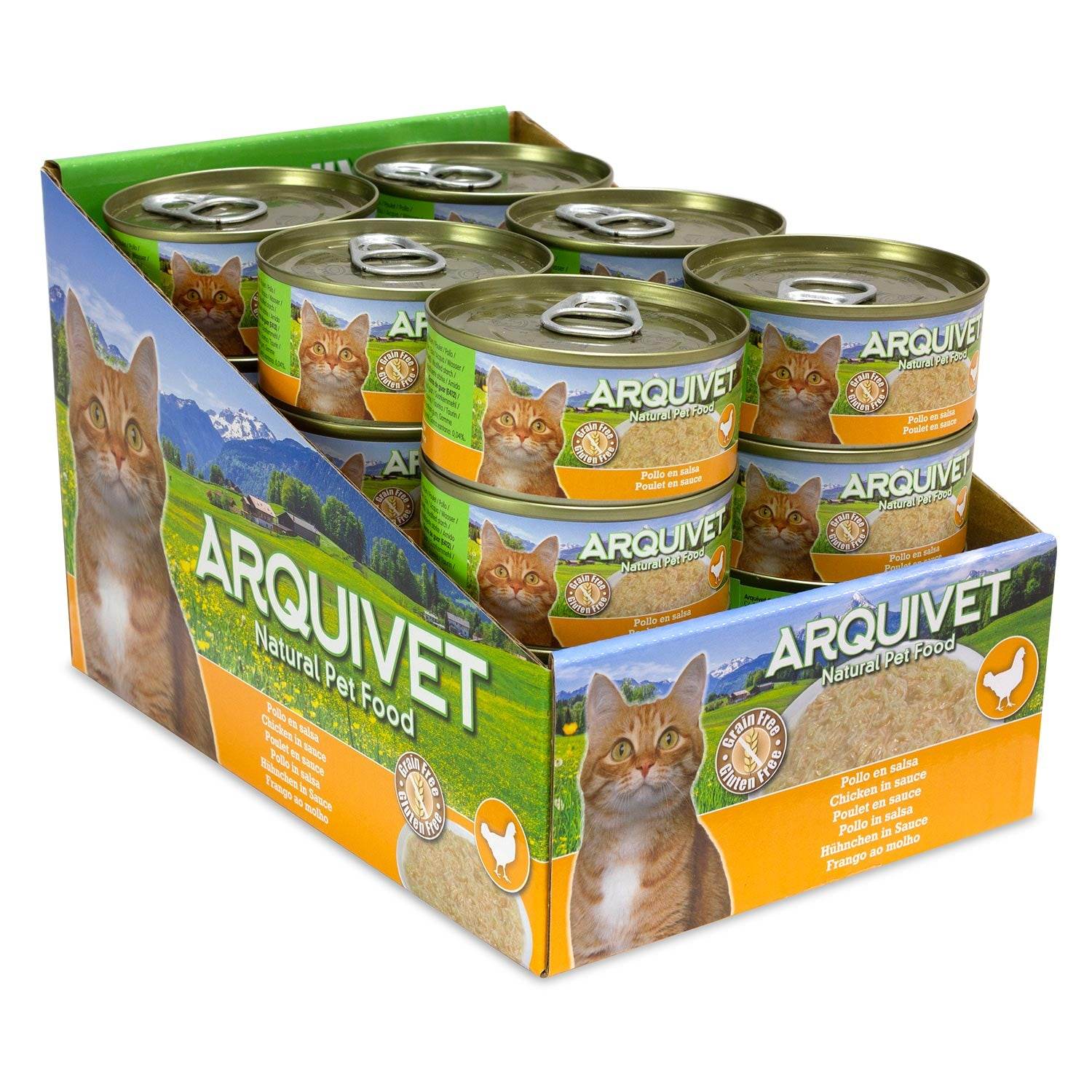 arquivet-mini-fillets-p-t-e-chat-poulet-en-sauce-80-g-sans-c-r-ales image 4