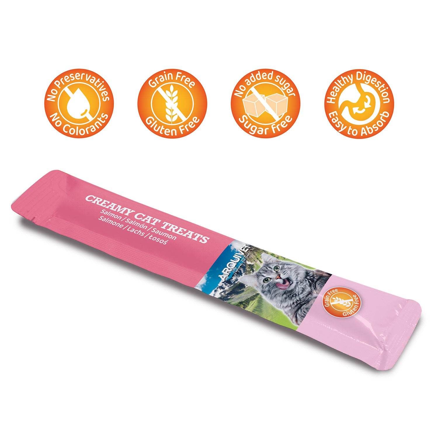 arquivet-creamy-friandise-chat-saumon-5x14g-sans-c-r-ales image 2