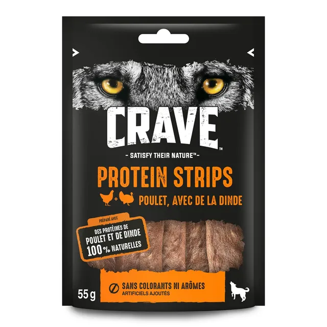 crave-dog-treats-friandise-chien-poulet-dinde-55g-x7 image 1