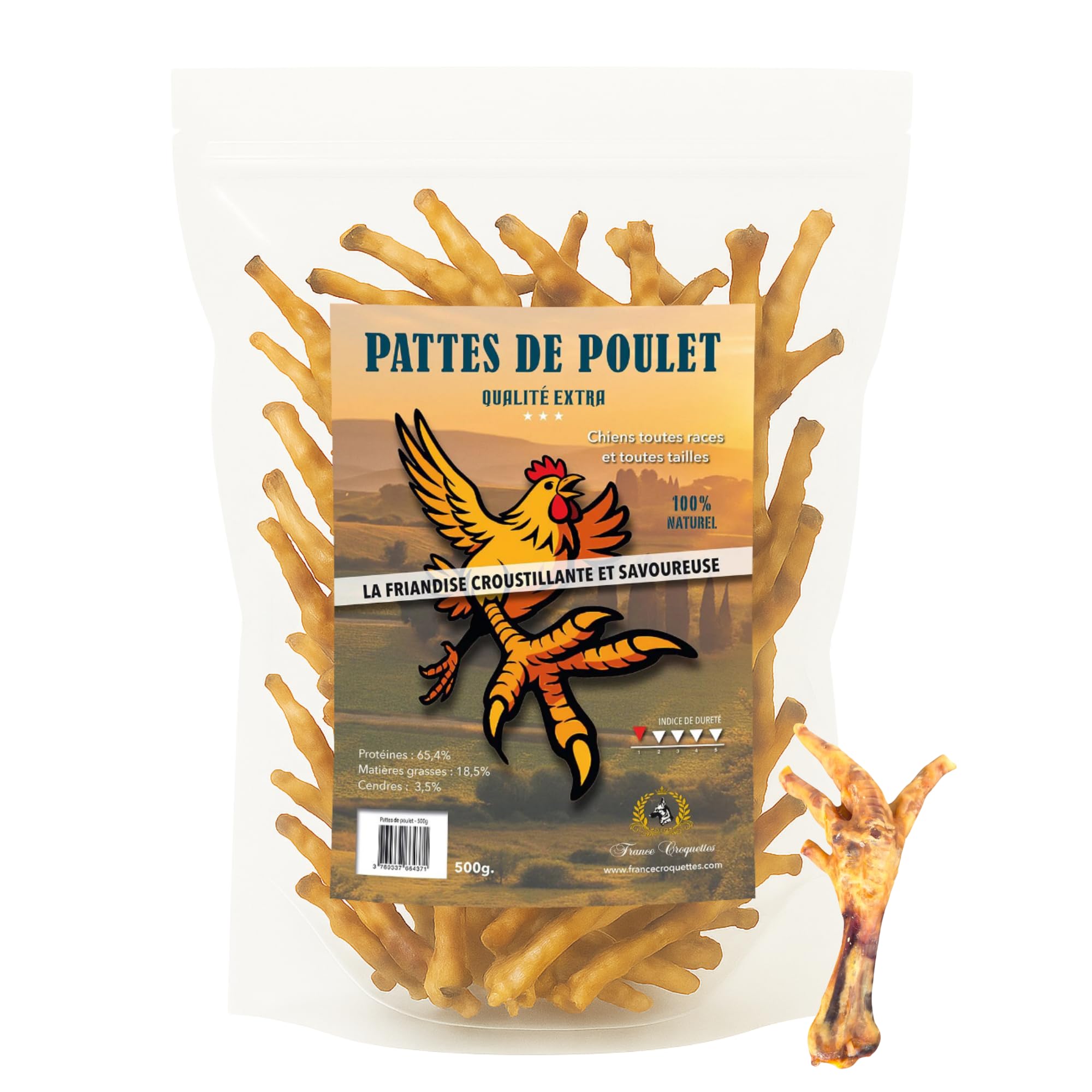 france-croquettes-friandises-pattes-poulet-friandise-chien-500g image 1