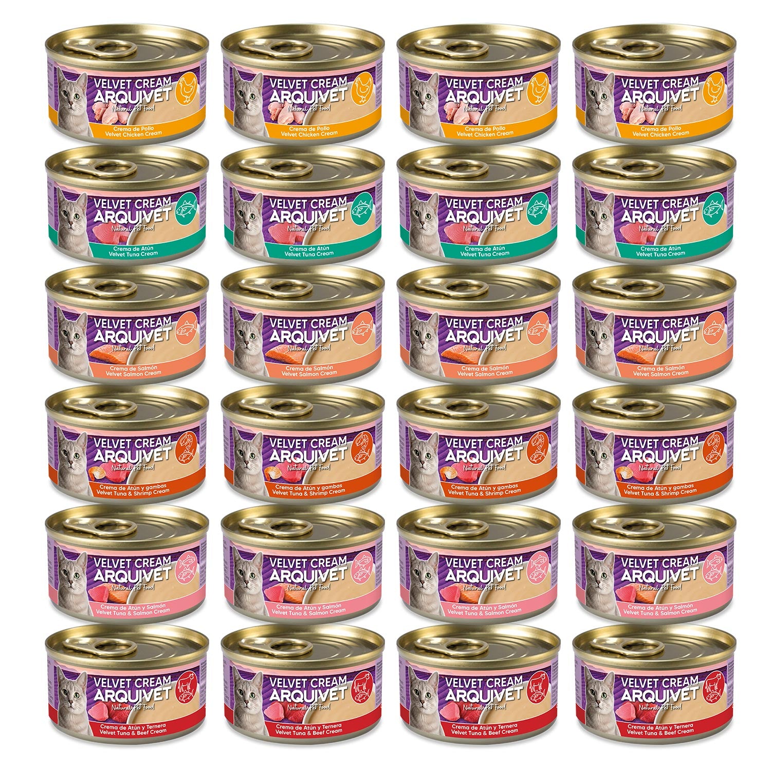 arquivet-velvet-cream-p-t-e-chien-24x80g-assortiment-sans-c-r-ales image 2