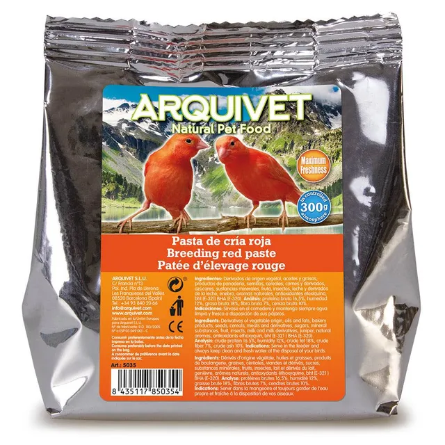 arquivet-p-t-e-rouge-d-levage-aliment-oiseaux-300-g image 1