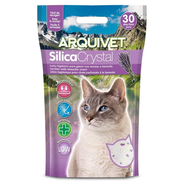 arquivet-cat-litter-liti-re-silice-parfum-e-3-8-l-lavande image 1
