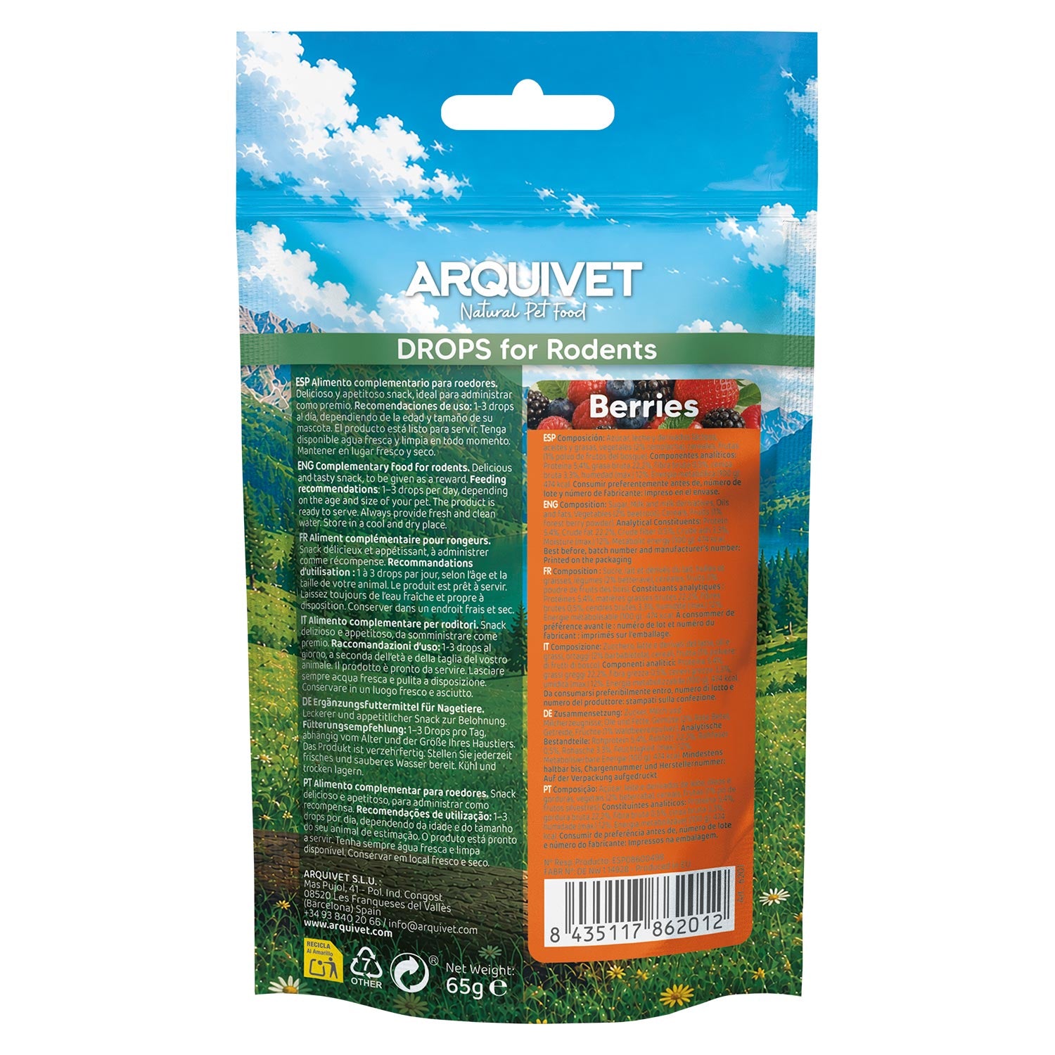 arquivet-drops-friandise-rongeur-baies-65-g-fruits-des-bois image 3