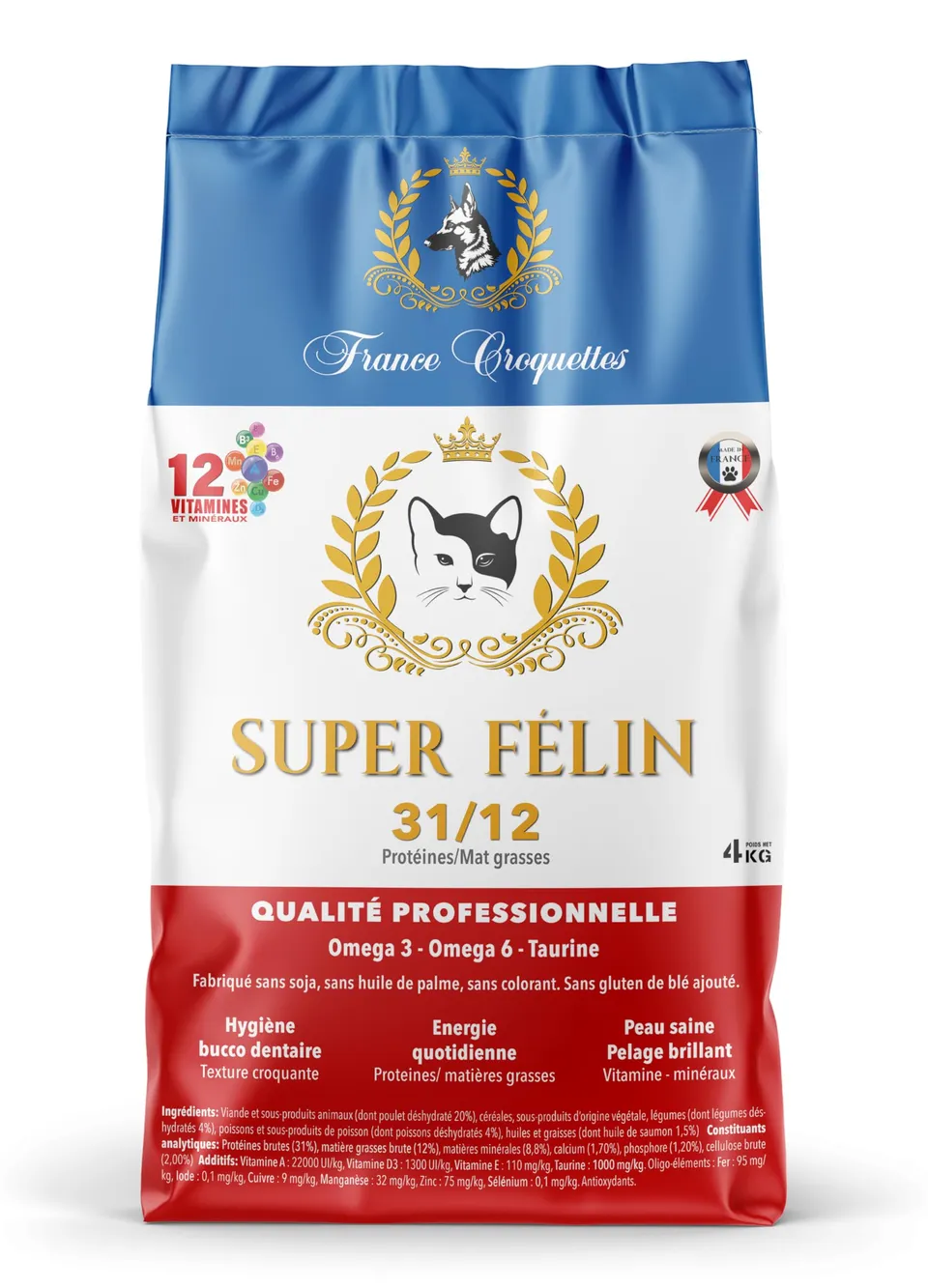 france-croquettes-super-felin-31-12-croquettes-chat-4-kg image 1