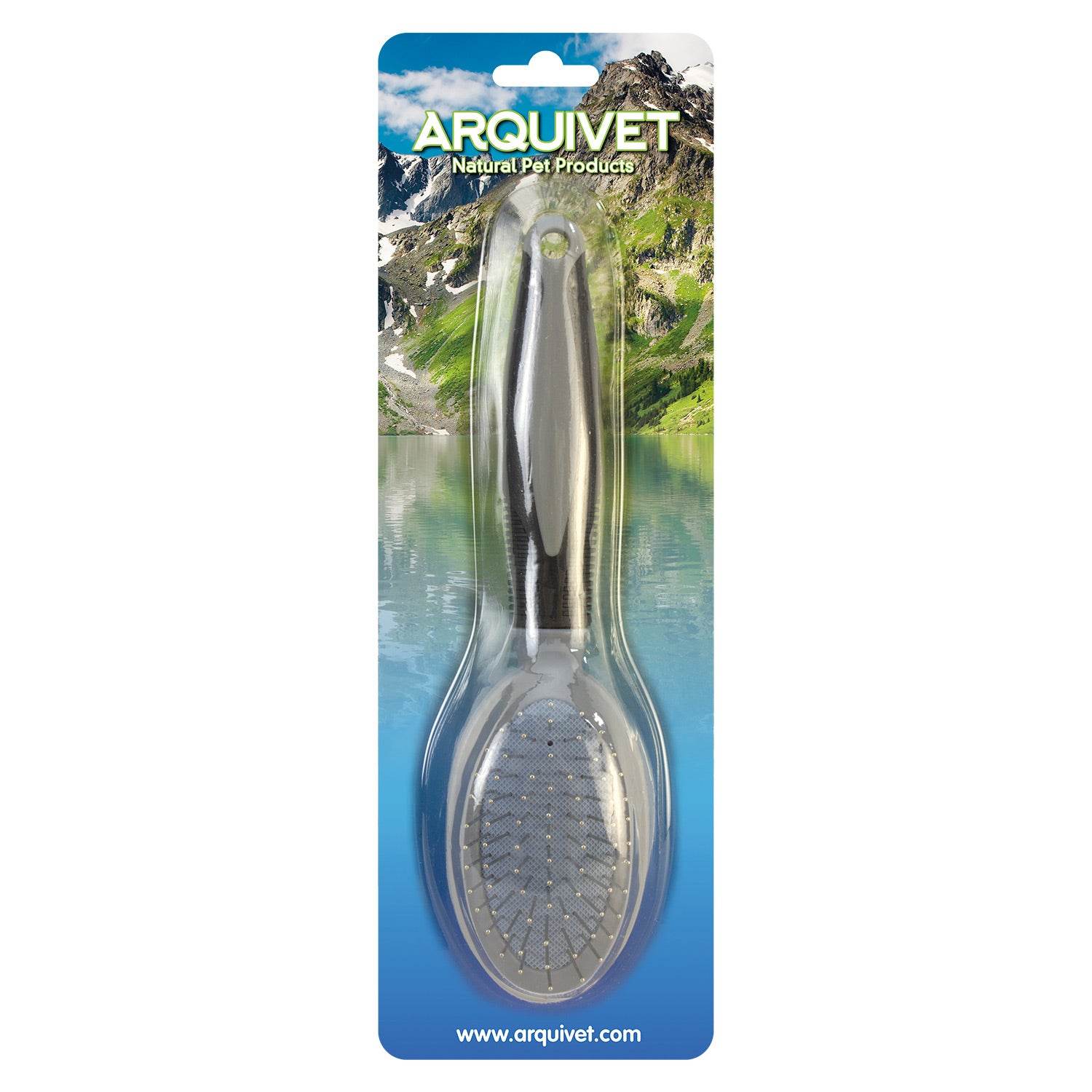 arquivet-brosse-double-m-tal-chien-22x5-5-cm-ergonomique image 2