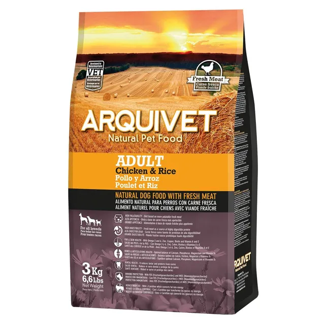 arquivet-super-premium-croquettes-chien-poulet-riz-3-kg image 1
