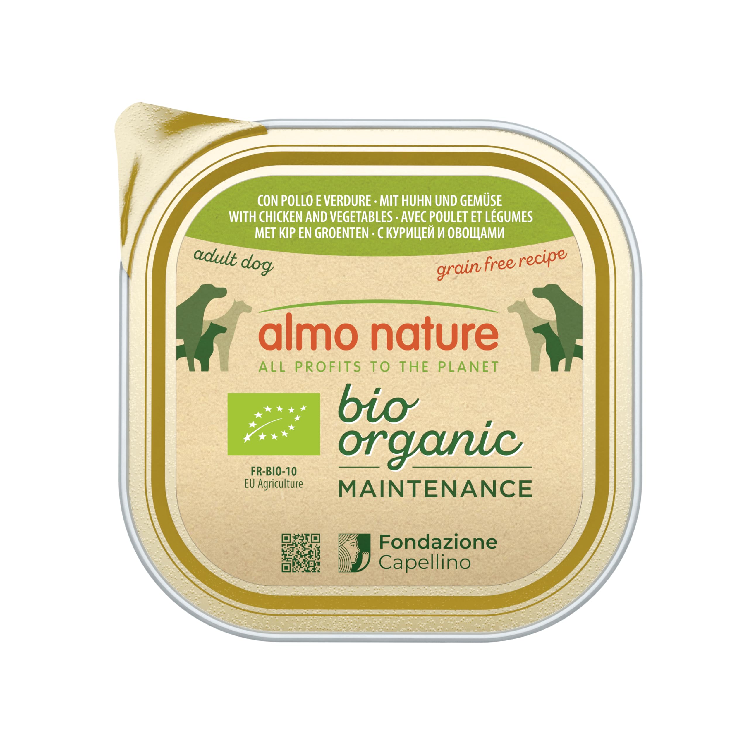 almo-nature-bio-organic-p-t-chien-poulet-l-gumes-300g-x9-bio image 1
