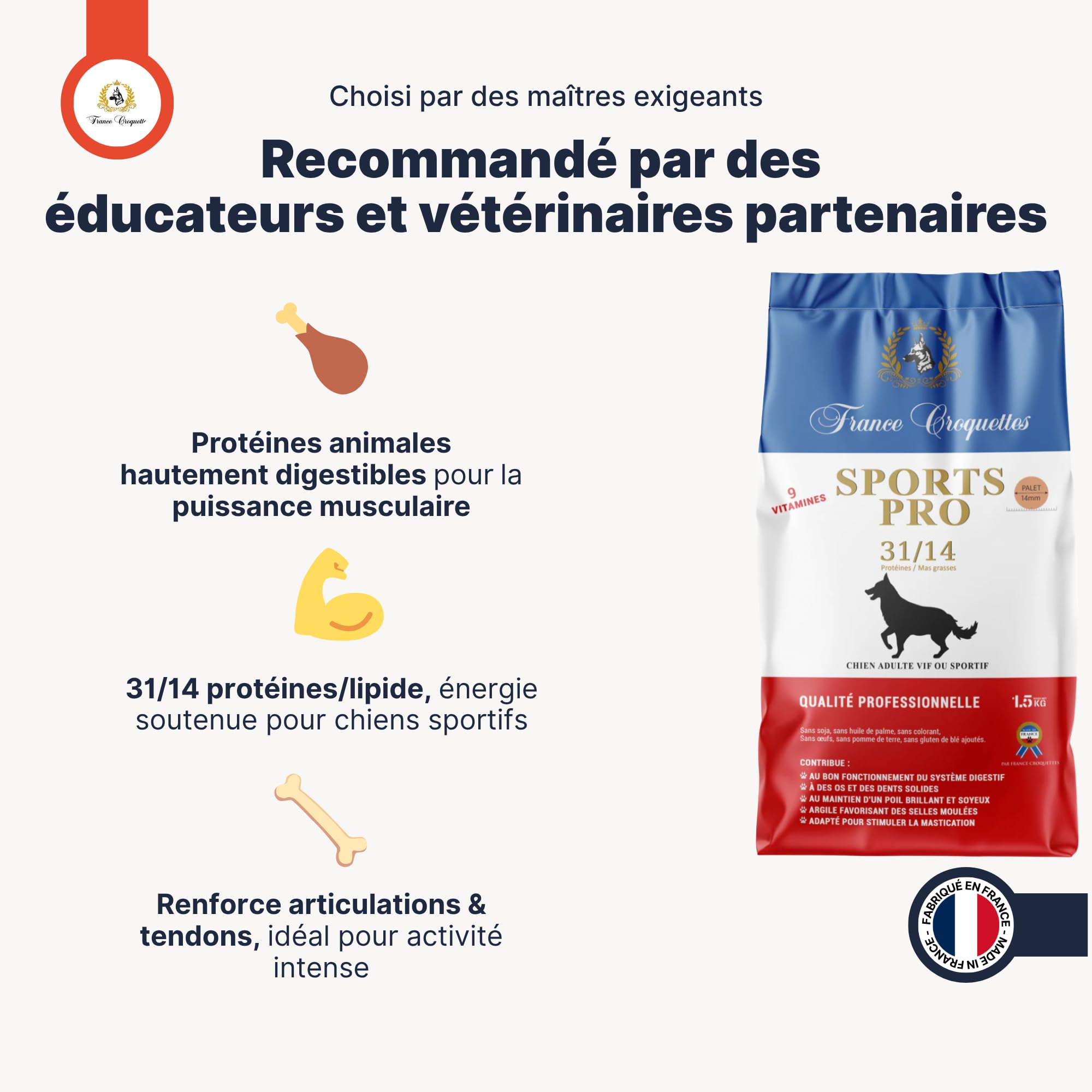 france-croquettes-sport-pro-31-14-croquettes-chien-sport-4-kg image 2