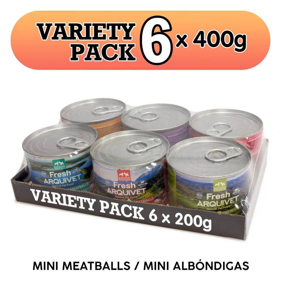 arquivet-mini-meatballs-variety-pack-boulettes-chien-6x200-g image 1