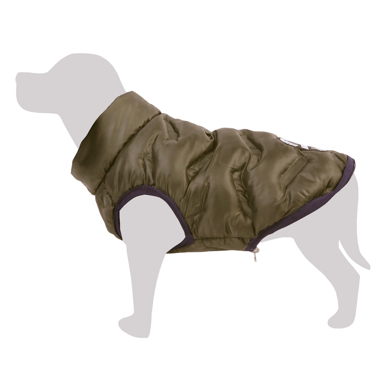 arquivet-terranova-gilet-r-versible-chien-vert-gris-xs image 1