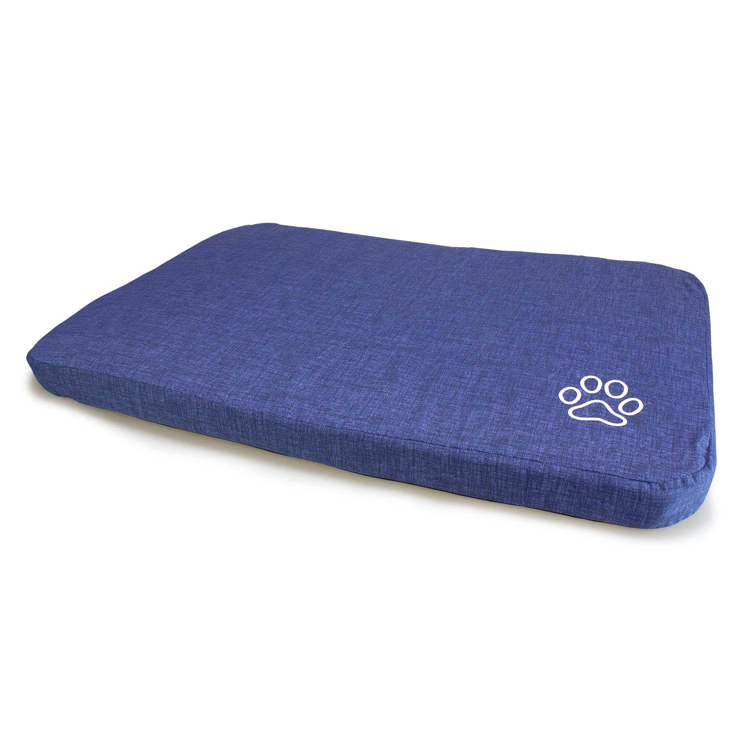 arquivet-tapis-chien-uni-patte-bleu-matelas-90x65x9-cm image 1