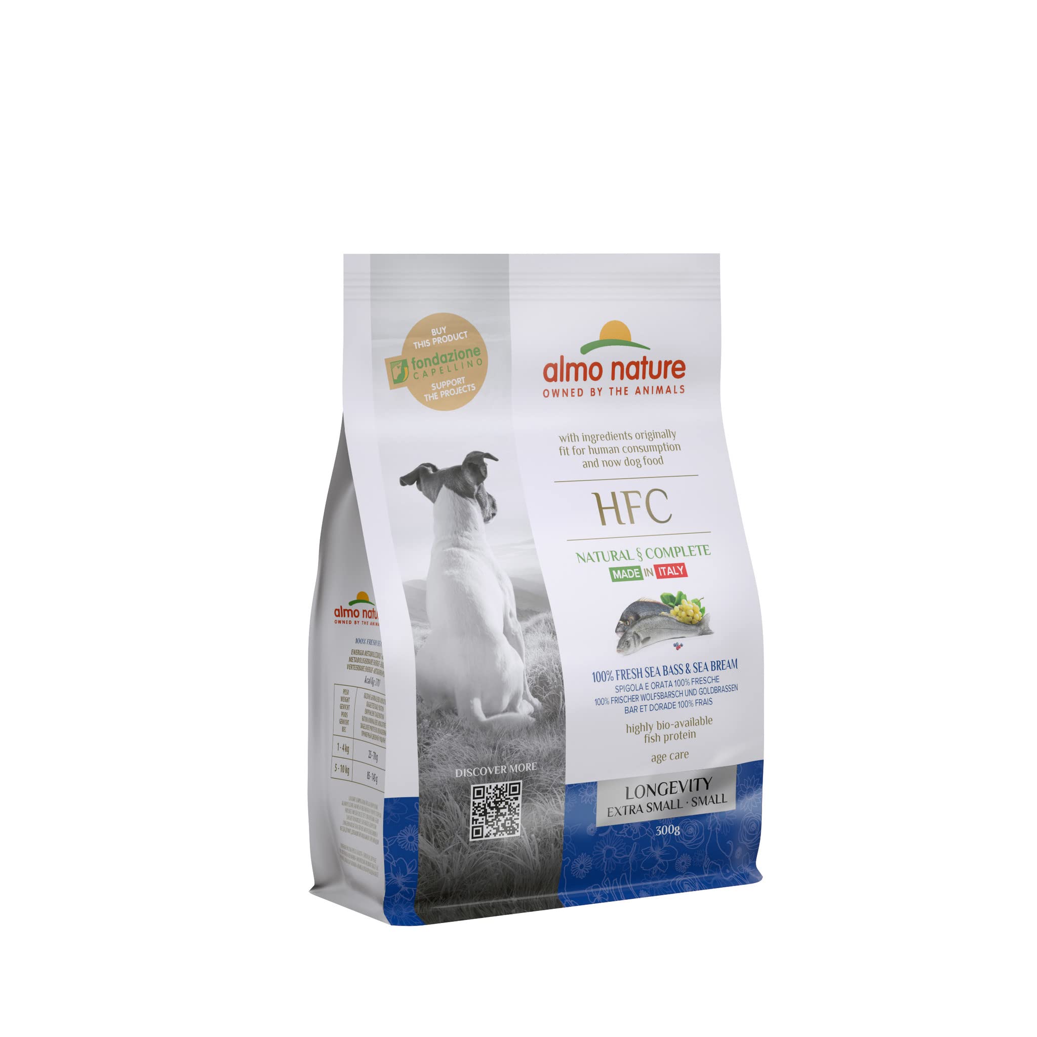almo-nature-hfc-adult-longevity-xs-s-croquettes-petit-chien-porc-300-g image 2