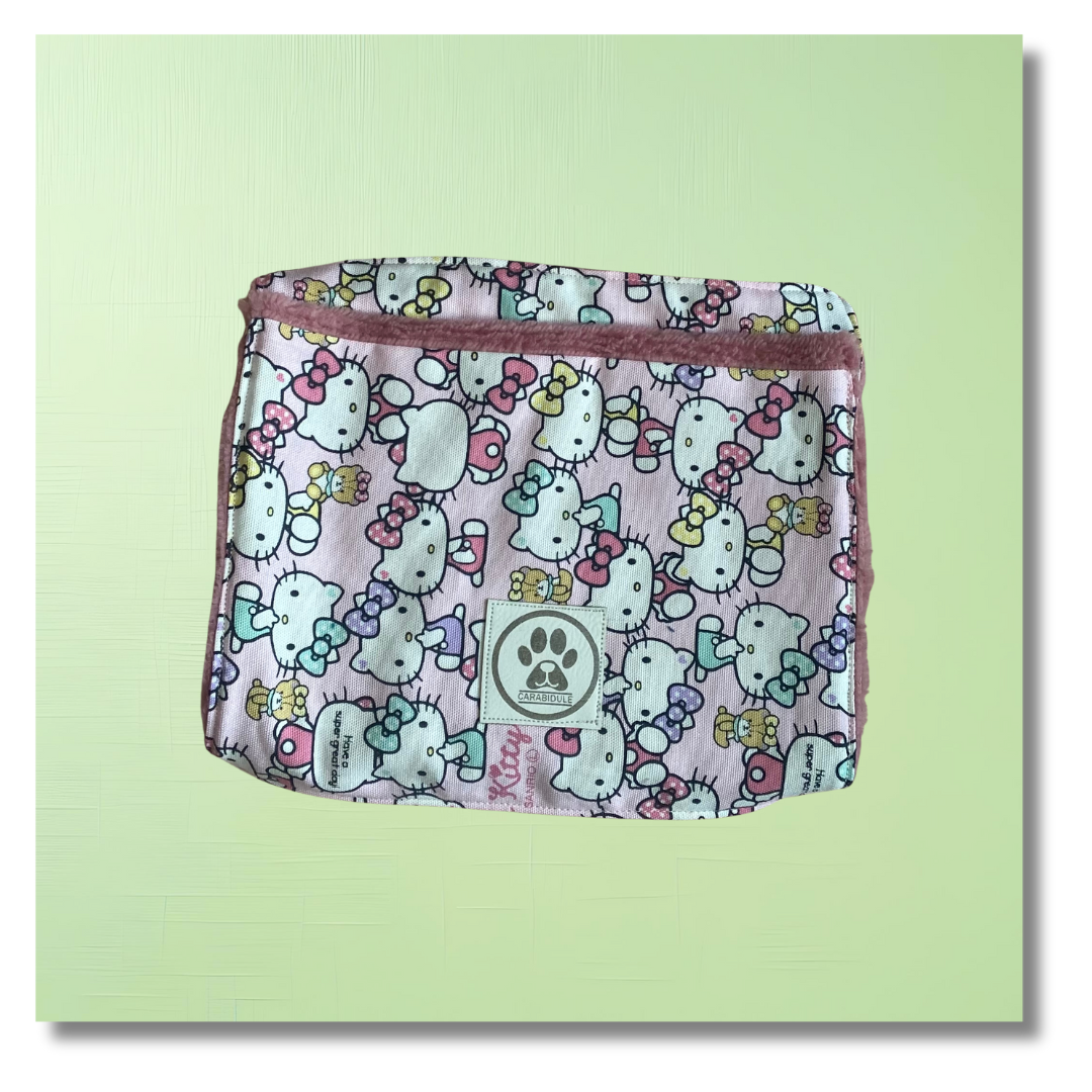 carabidule-serviettes-essuie-pattes-kitty-rose-serviette-chien image 1
