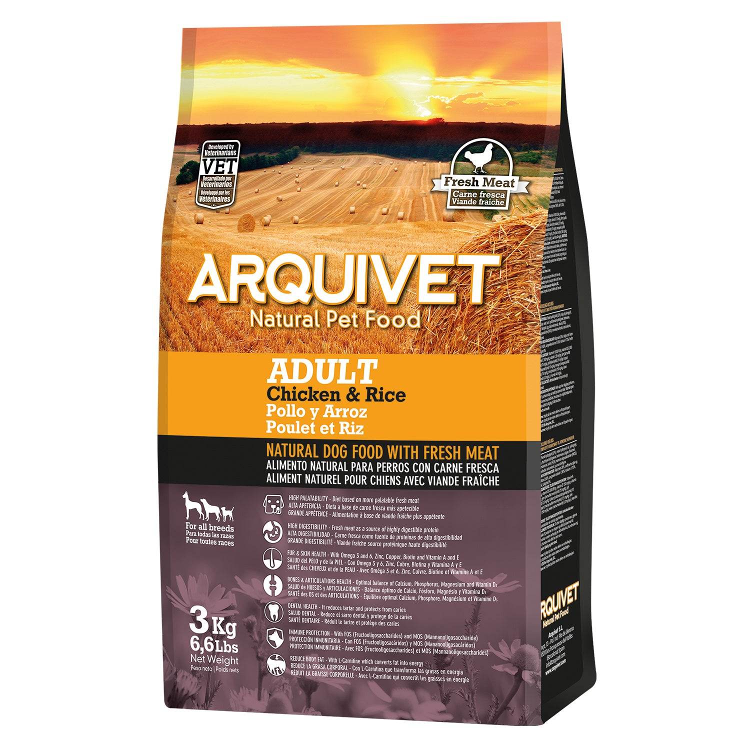 arquivet-super-premium-croquettes-chien-poulet-riz-3-kg image 1