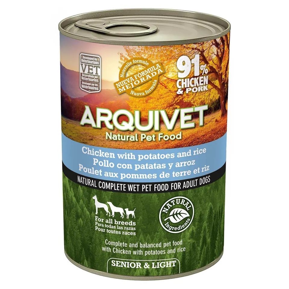 arquivet-senior-light-p-t-e-chien-poulet-porc-400-g image 1