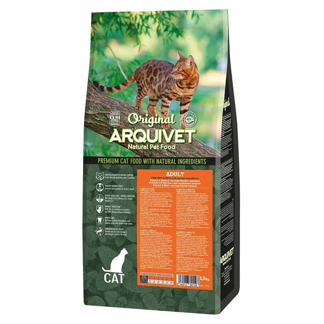 arquivet-original-croquettes-chat-poulet-riz-1-5-kg-adulte image 1