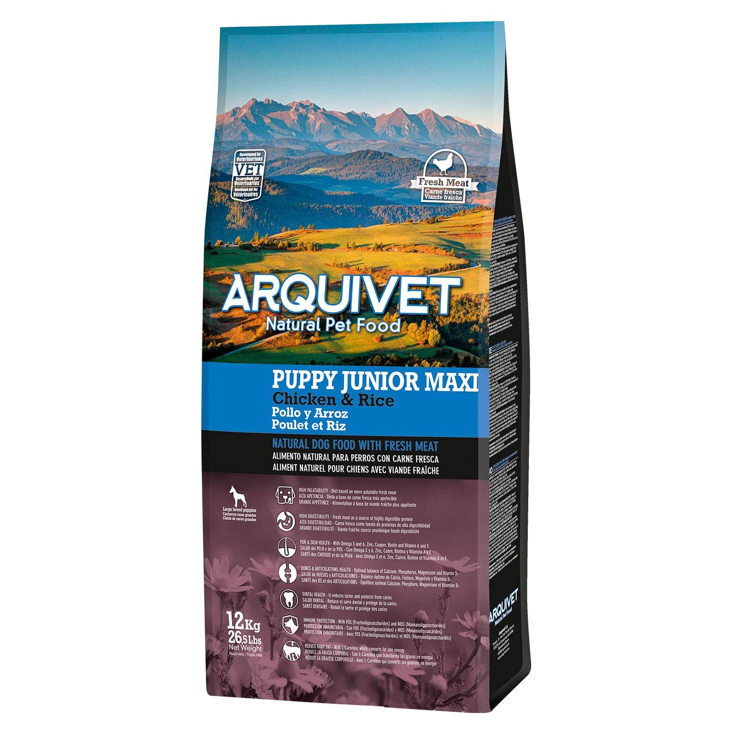 arquivet-super-premium-poulet-riz-croquettes-chiot-maxi-3-kg image 4