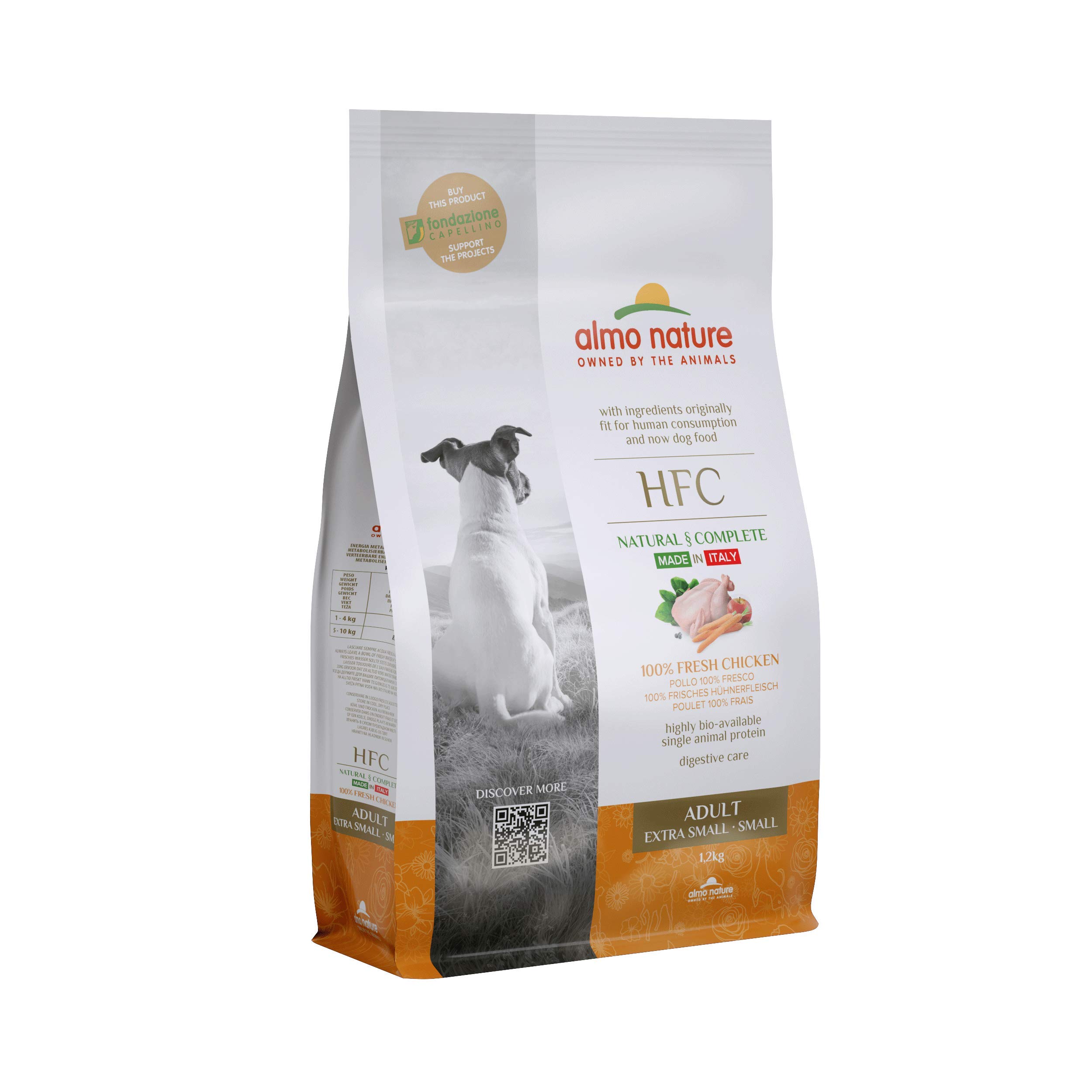 almo-nature-hfc-adult-xs-s-croquettes-chien-poulet-300g image 1
