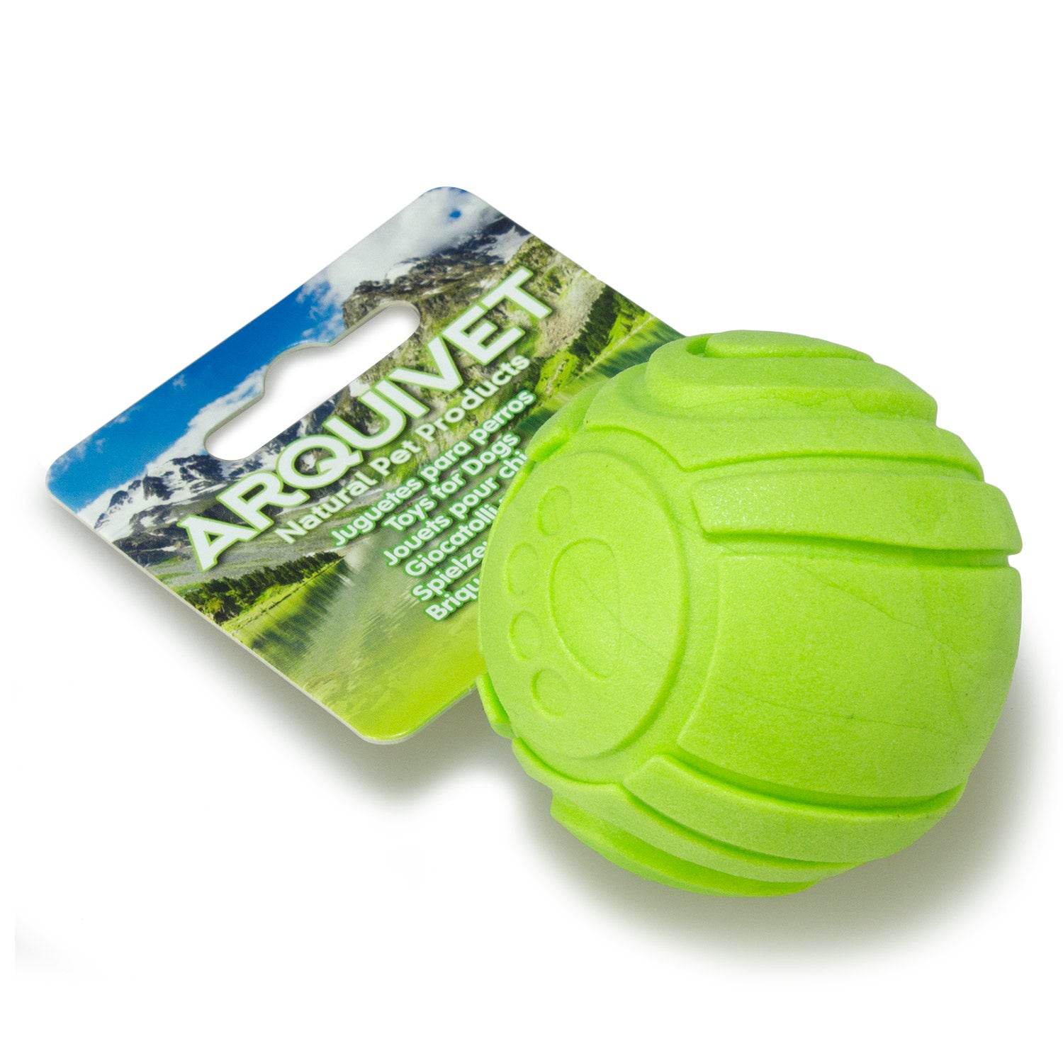 arquivet-balle-dentaire-verte-jouet-chien-6-cm-empreintes image 3