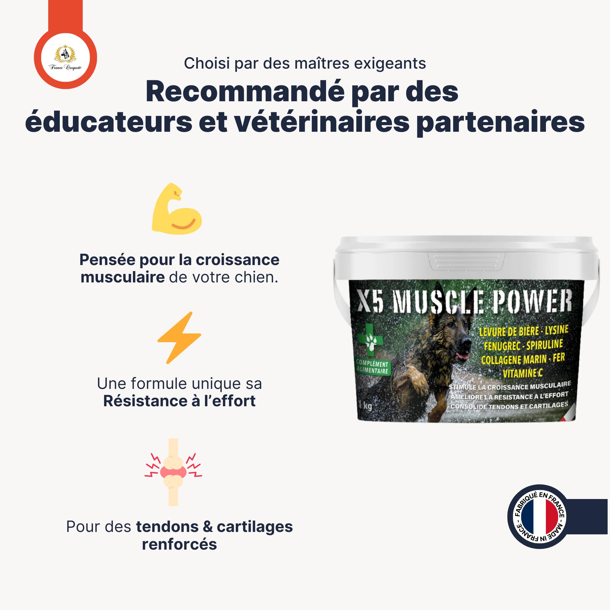 france-croquettes-x5-muscle-power-poudre-chien-500g-muscles image 3