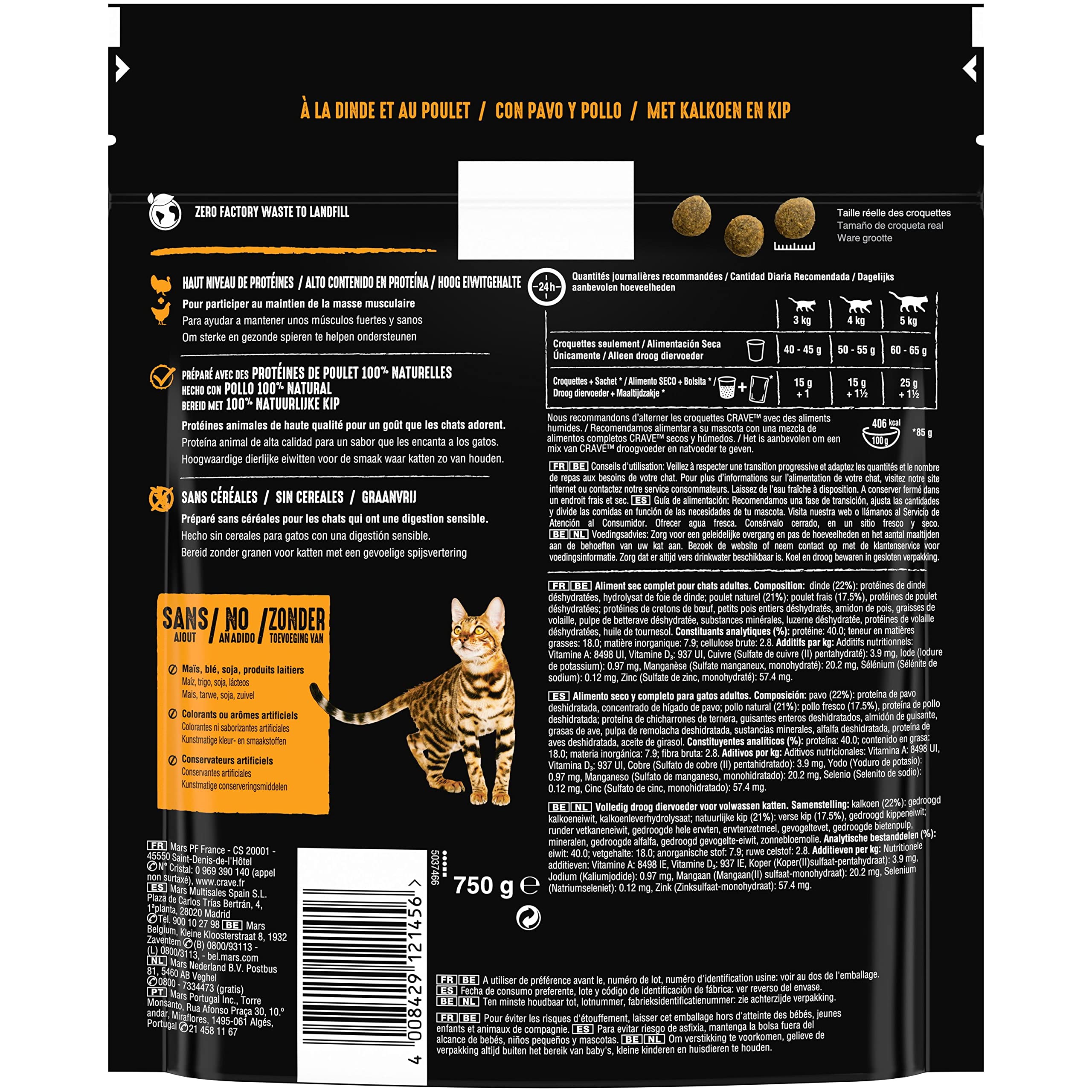 crave-dry-cat-food-croquettes-chat-dinde-et-poulet-4-5-kg-sans-c-r-ales image 2