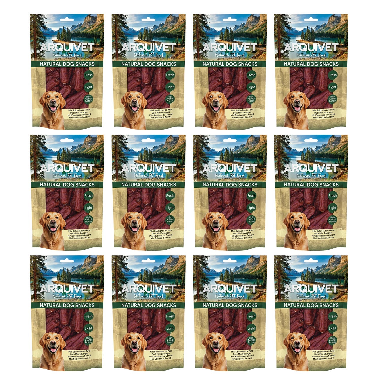 arquivet-dog-snacks-mini-saucisses-canard-friandise-chien-100-g image 3