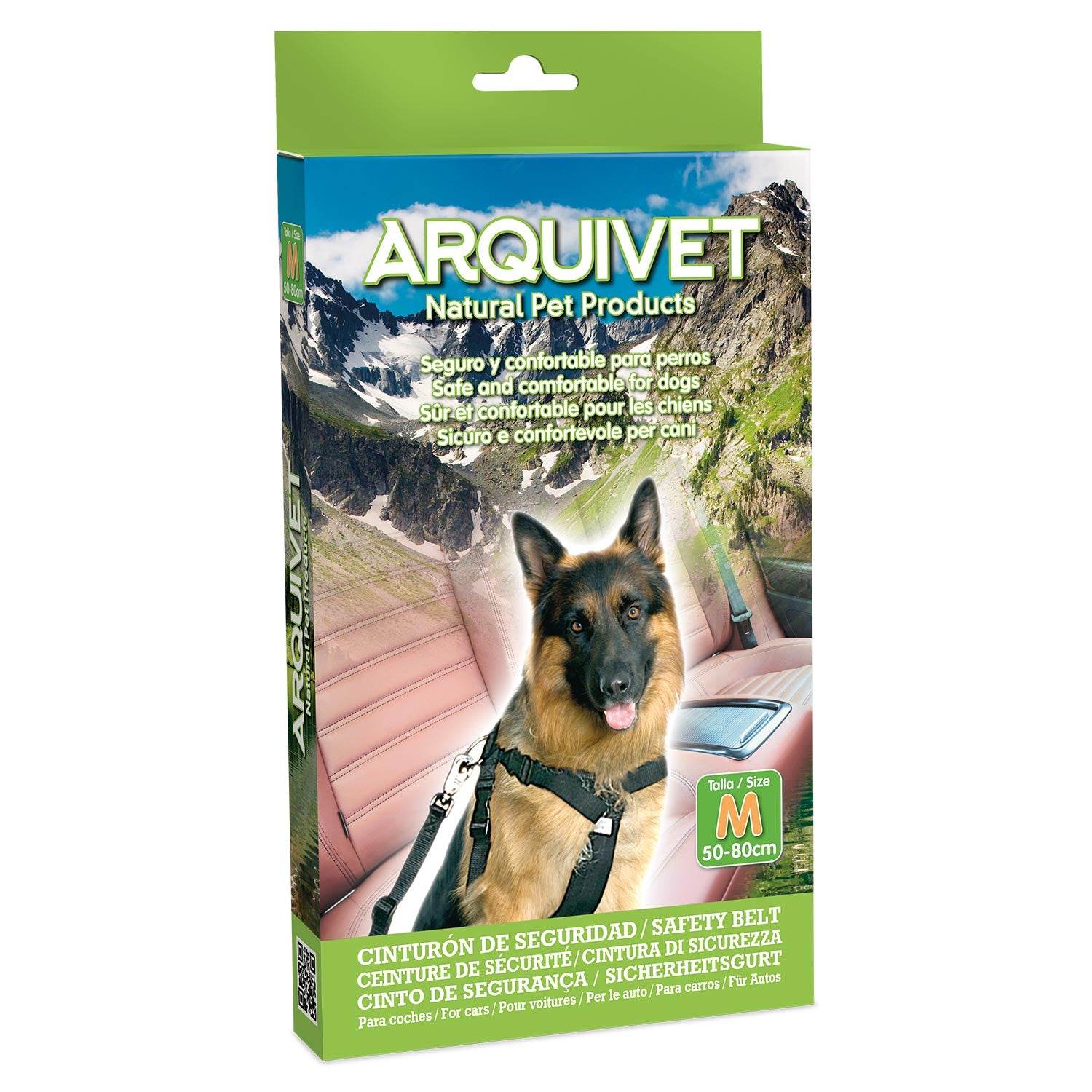 arquivet-transport-chien-ceinture-voiture-r-glable-20x50-cm image 3