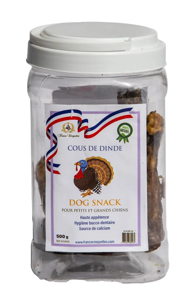 france-croquettes-cous-de-dinde-friandises-chien-1-kg image 1