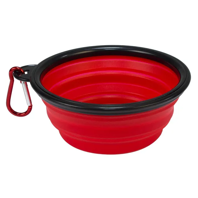 arquivet-gamelle-silicone-pliable-chien-rouge-350-ml image 1