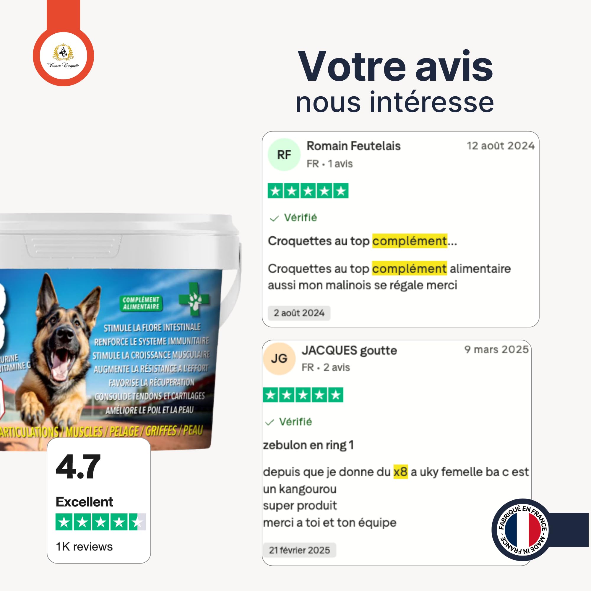 france-croquettes-x8-compl-ment-chien-poudre-500-g image 4