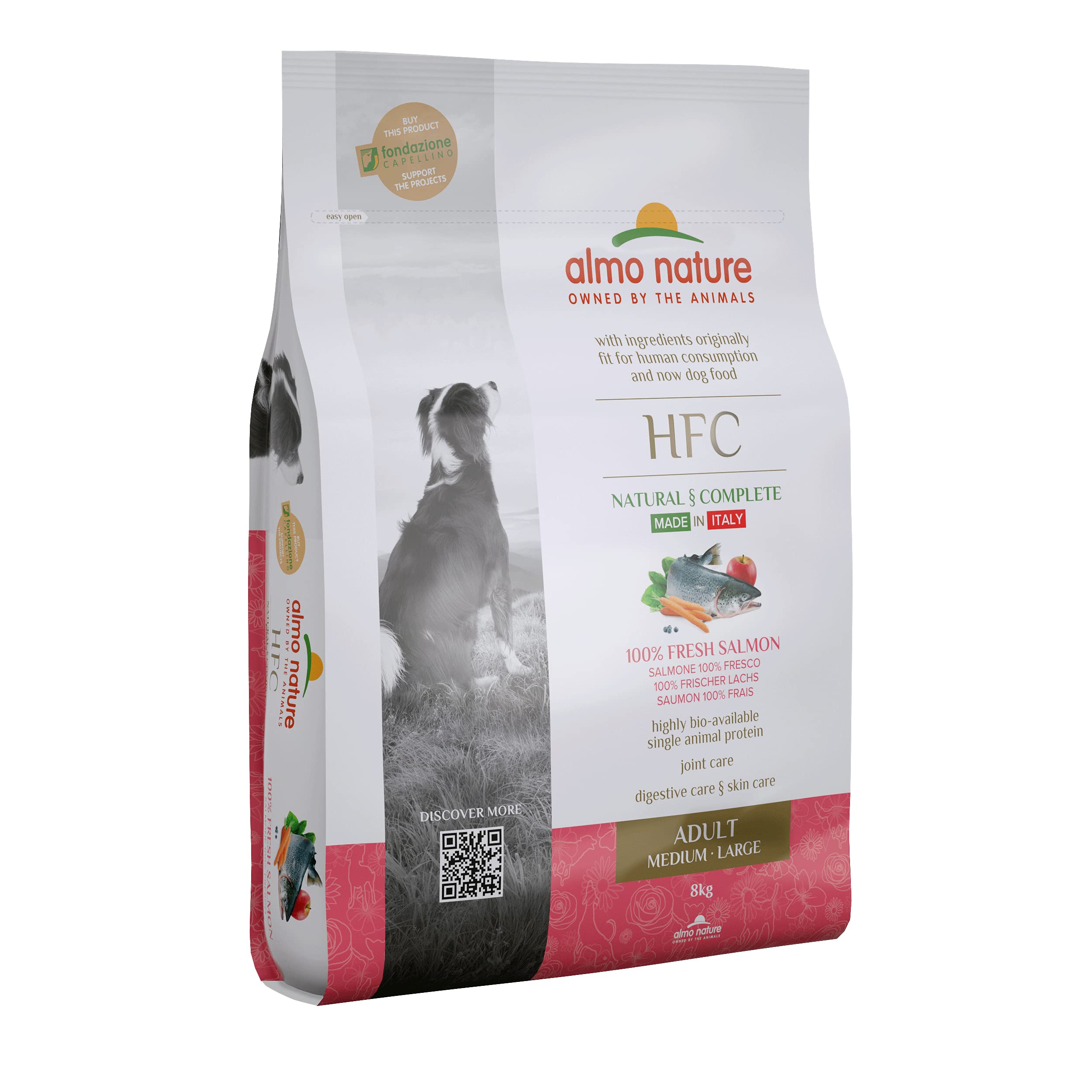 almo-nature-hfc-adult-croquettes-chien-saumon-moyen-grand-8kg image 1