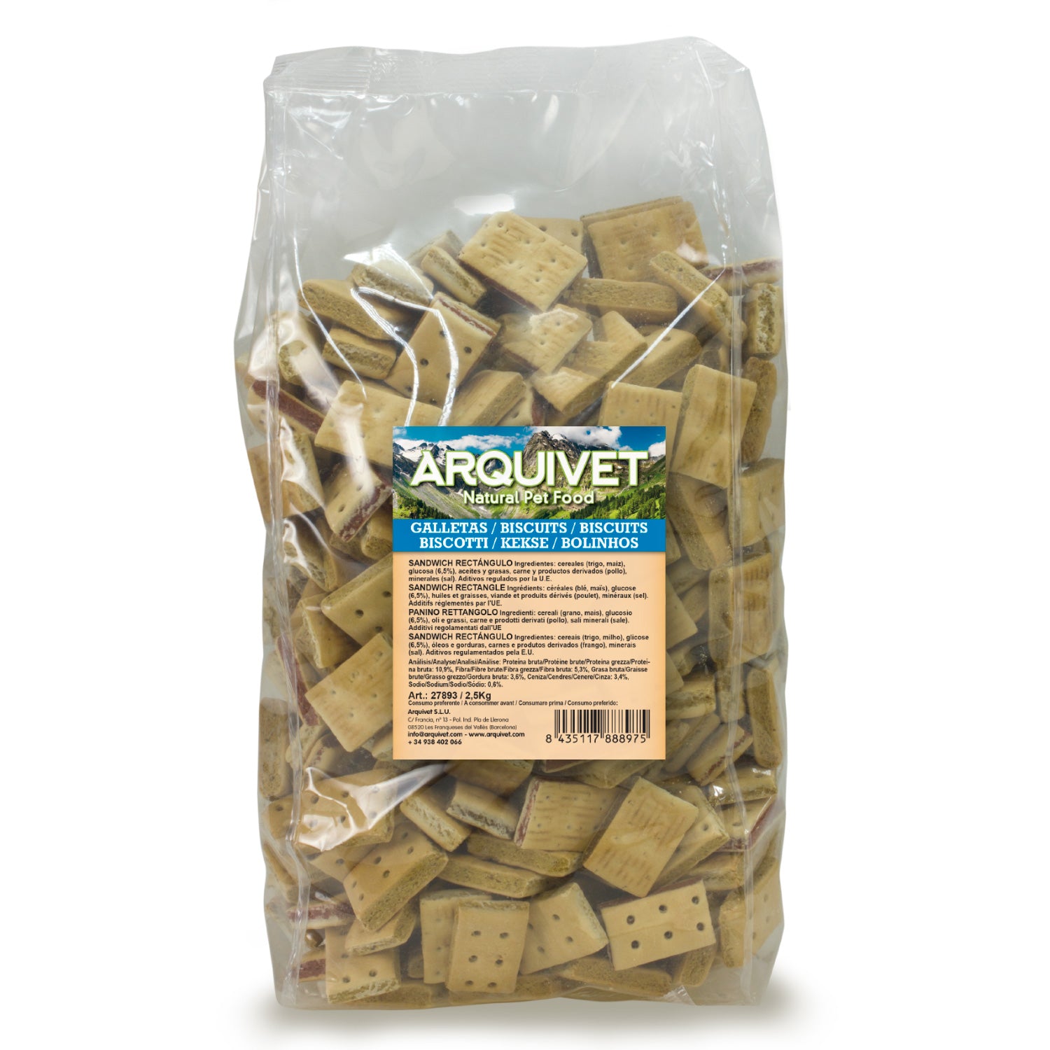 arquivet-dog-snacks-cookies-sandwich-rect-ngulo-biscuits-chien-200-g image 7