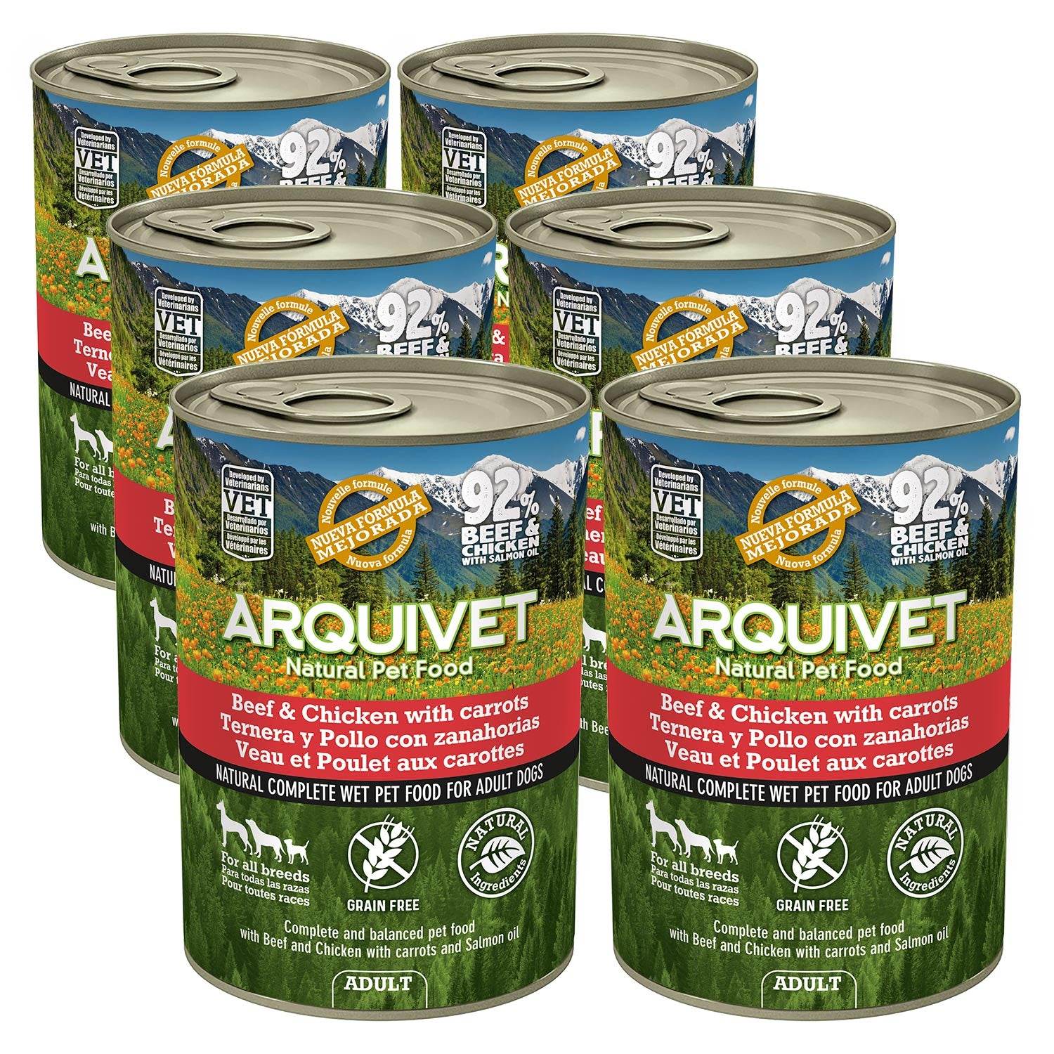 arquivet-p-t-e-chien-b-uf-poulet-carotte-400-g image 4