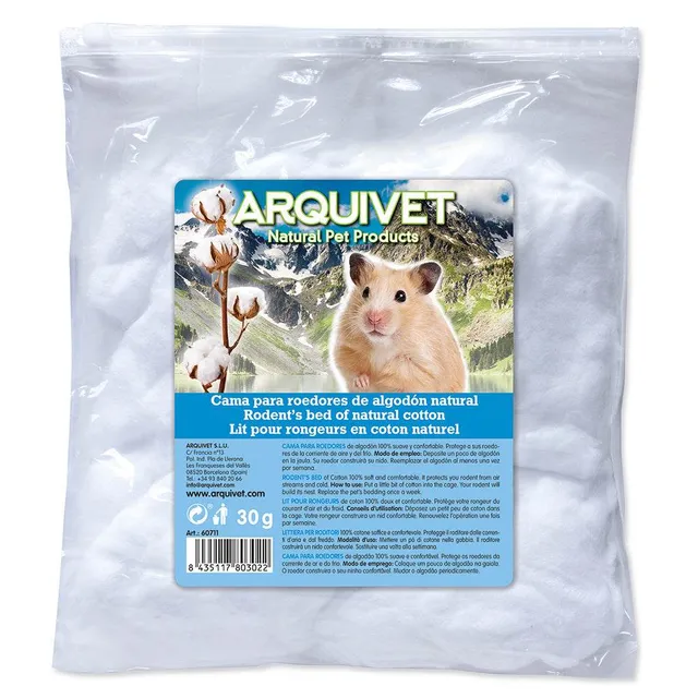 arquivet-coton-blanc-hamster-nid-doux-60-g image 1