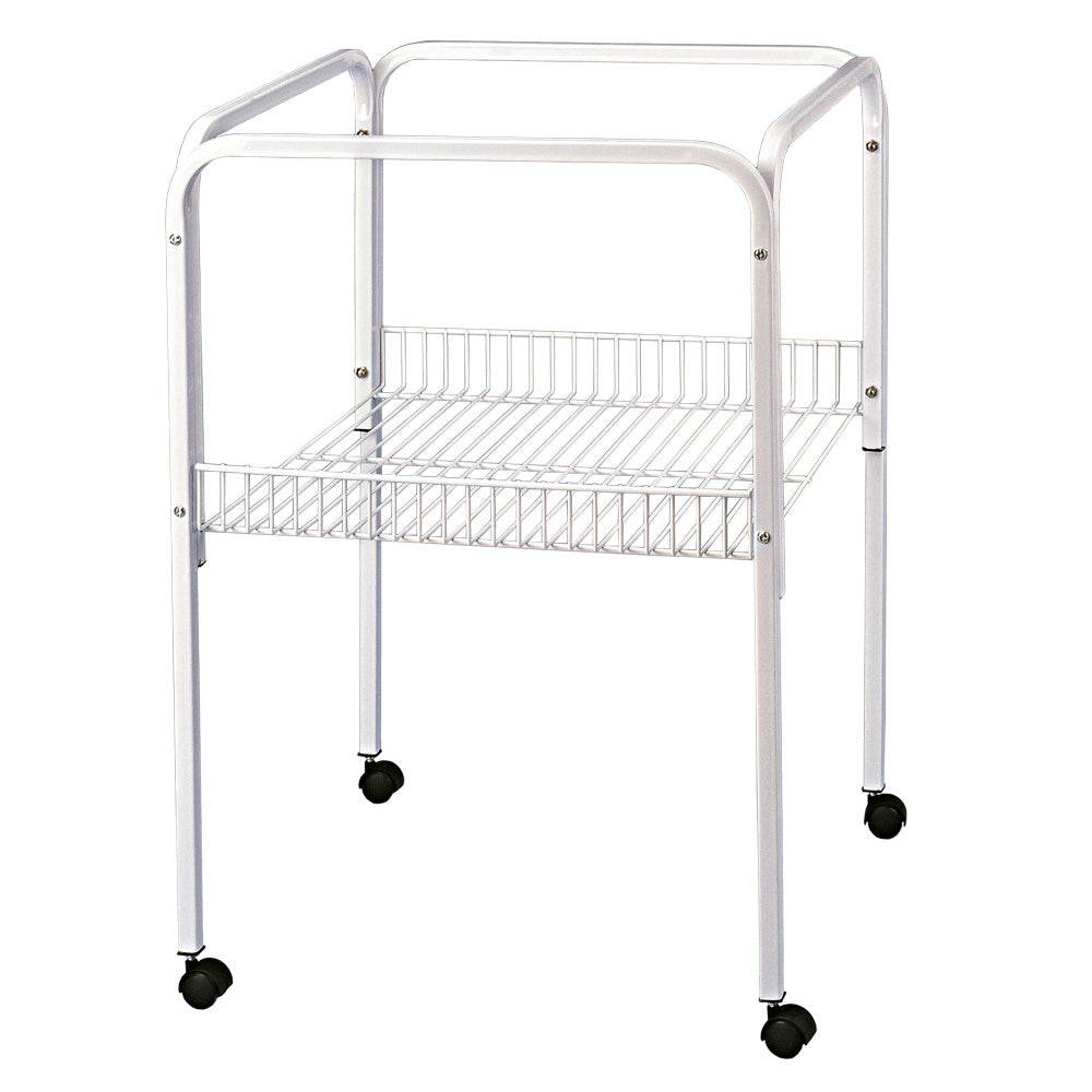 arquivet-support-cage-oiseau-ancona-blanc-48x48x70-5-cm-roulettes image 2